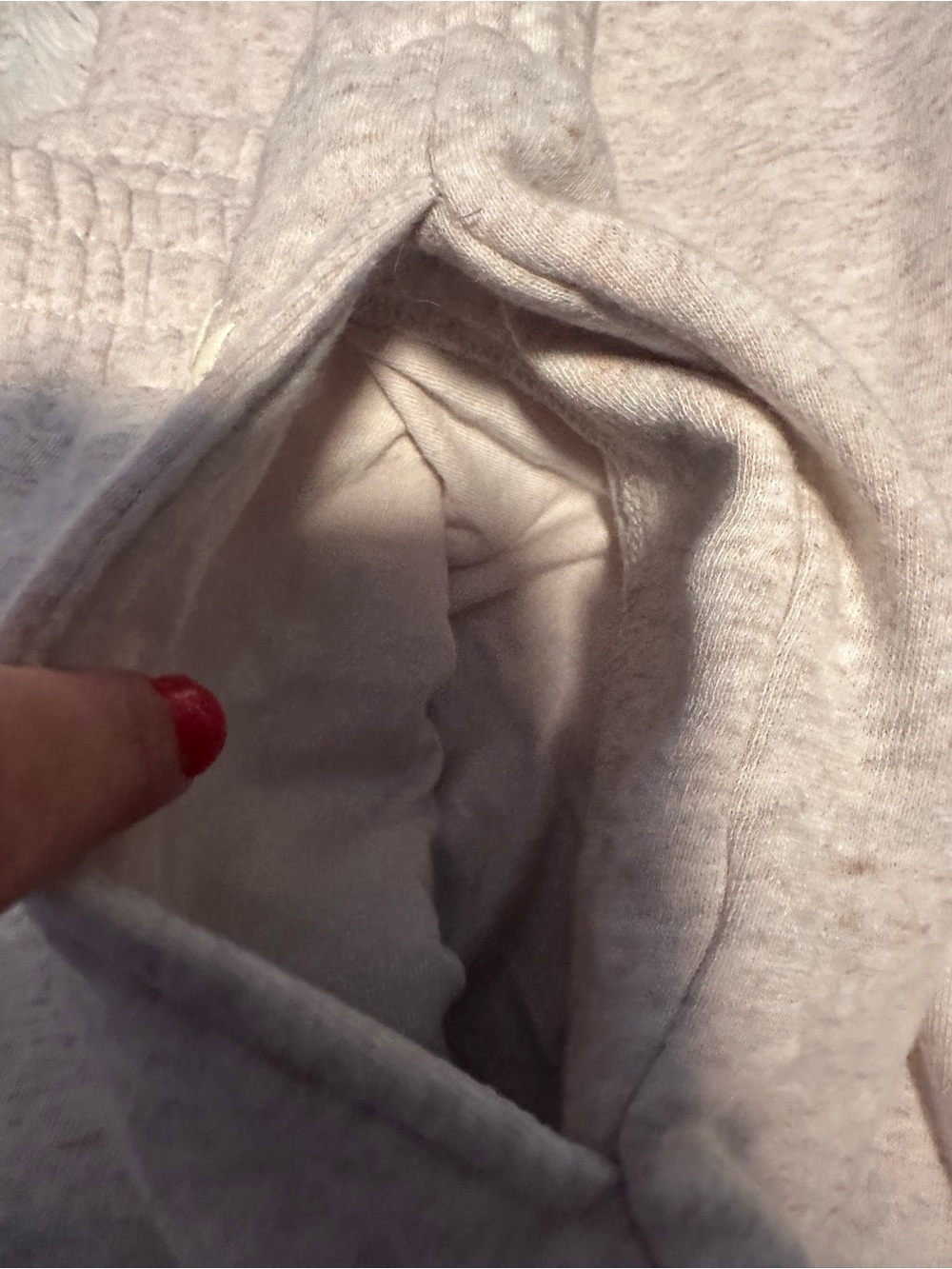 PINK Victoria's Secret Wide Leg Sweatpants in Light Heather Cream - Picture 3 of 5